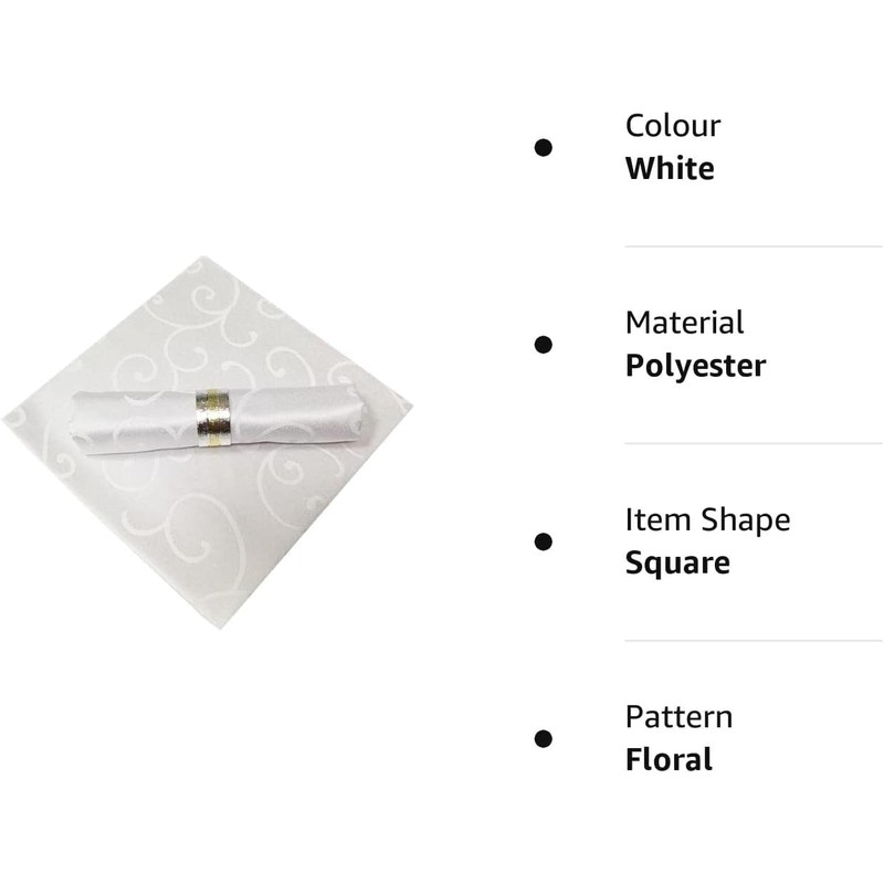 i-Sure Napkins (Pack of 4) (White)