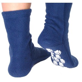 Polar Feet Nonslip Fleece Socks for Men and Women, Unisex Denim 3XL (M15-16)