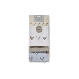 Cooksmart British Designed Pack of 3 Tea Towels | Luxury Tea Towels for Kitchen | Modern Designed Tea Towel Set