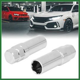 Motoforti 2 Pcs Chrome 7 Spline Wheel Lug Nut Drive Tuner Key Tool Lock 16mm Long-lasting