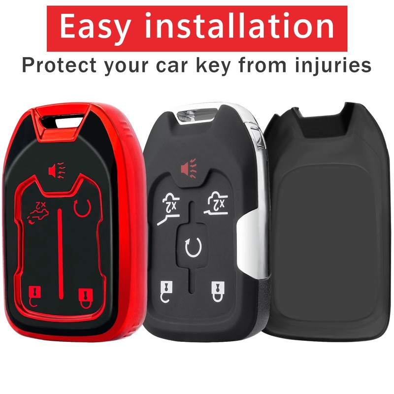 XIYANG TRADE for GMC Key Fob Cover with Keychain，Key Case
