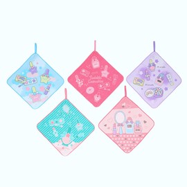 Marushin 165016500 Loop Towel, Set of 5, Piccolino, Fancy Cosmetics, School Entrance Goods, School Entrance Preparation, Kindergarten, Kindergarten, Kindergarten, Kindergarten, School Entrance, Girls,