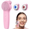 Cepillo Limpiador Facial de Silicona, Función de Luz Roja y