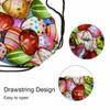 Sotunad Drawstring Bag Sports Backpack Happy Easter Cute Bunny In