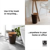 umbra Wooden Round Trash Can, No Lid, Pail, Trash Can,