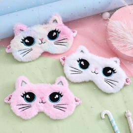 Beaupretty Máscara De Ojos Para Dormir Niños Diseño De Gato Antifaz Suave Y Cómodo Para Viajes Siesta Uso En Casa 7.87X4.92X0.59In                    