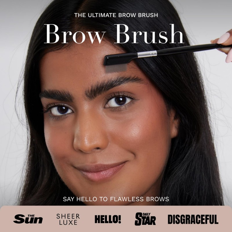 Byellie Brow Brush, Dual-Ended with Brow Comb & Precision Spoolie,