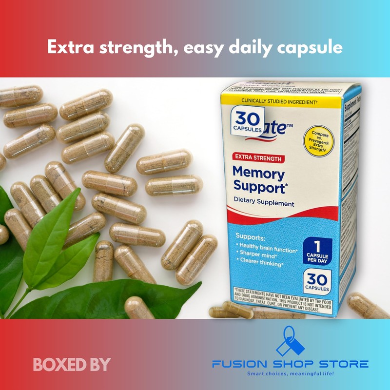 Memory Extra Strength- Capsules with Bacopa, Ginkgo, Turmeric, and Vitamin