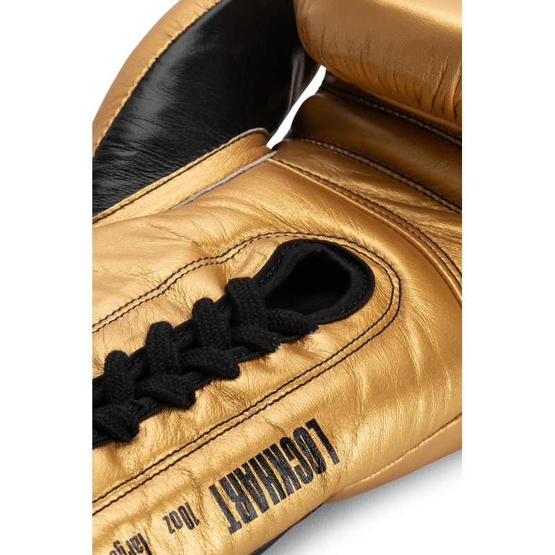Tapout Leather Boxing Gloves (1 Pair) Lockhart Gold/Black, 08 oz