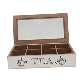 BESPORTBLE Multi Function Solid Wood Storage Box Handmade Desktop Organizer with Multiple Compartments Rustic Home Supply for Organizing Sundries Elegant Decor for Office Bathroom Countertops