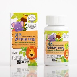 Vitamin Village (120 tablets, 4-month supply) Chong Kun Dang Health Kids Multivitamin Mineral 2 bottles, 4 total 120 tablets / 비타민마을 (120정4개월분) 종근당건강 키즈 멀티비타민 미네랄 2병 총120정 4개