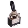 On-Off Miniature Toggle Switch with Black Boot Cover Mini SPST