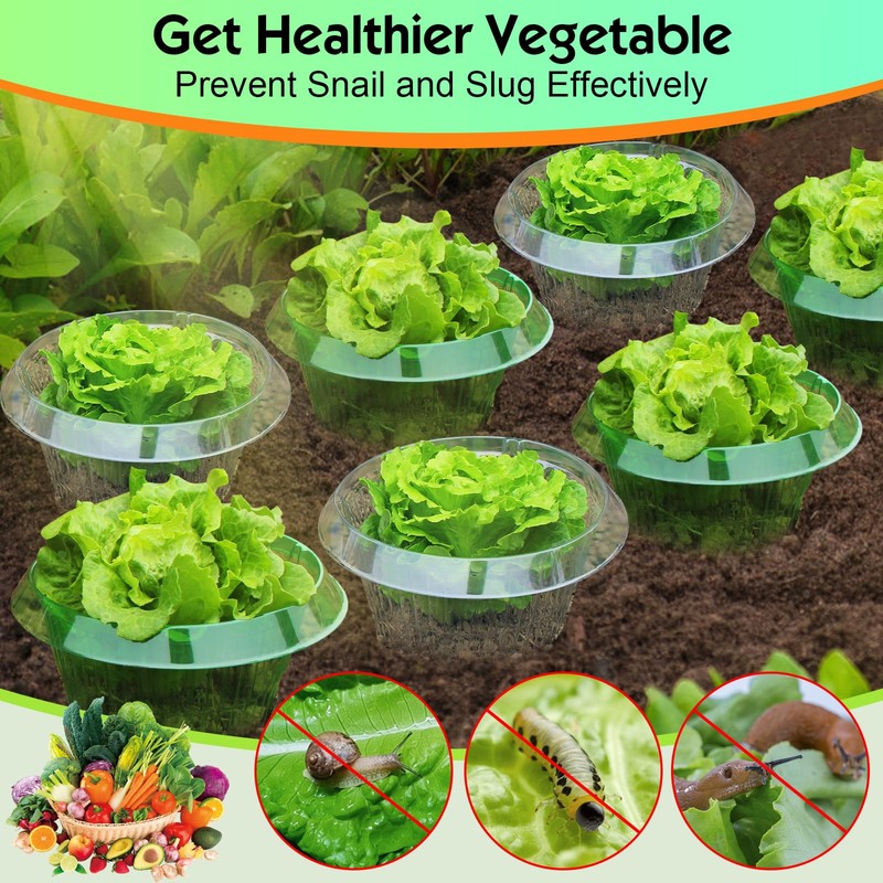 SEOIMU 20 pieces + 20 pieces snail net, snail collar,