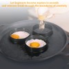 12-Pack Black Metal Egg Rings, Stackable Pancake Forms Set, Non-Stick