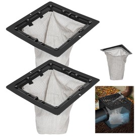 2 Pack Catch Basin Drain Filter, Square Catch Basin Drain Filter for 12 Inch Clog-Free Drainage and Infiltration Systems, Removable Filter, for Garden, Lawns, Landscaping and Patios