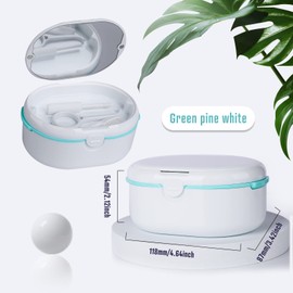 Denture Box, Denture Box with Filter, Dentures for Storage and Immersion, Dentures, Cleaning Baths, Braces Box, Denture Box, Dental Box (White)