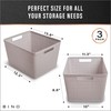 BINO | Woven Plastic Basket | Large (Natural Grey), 3-Pack