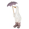 Davids Ducks Large White and Lilac Polka Dot Duck with