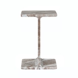 Jofran Enzo Luxury Genuine Solid Marble Icon End Table,Toronto