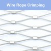 CooBigo 120Pcs 1/8""Cable Crimp Sleeves, Aluminum Wire Rope Crimping Loop