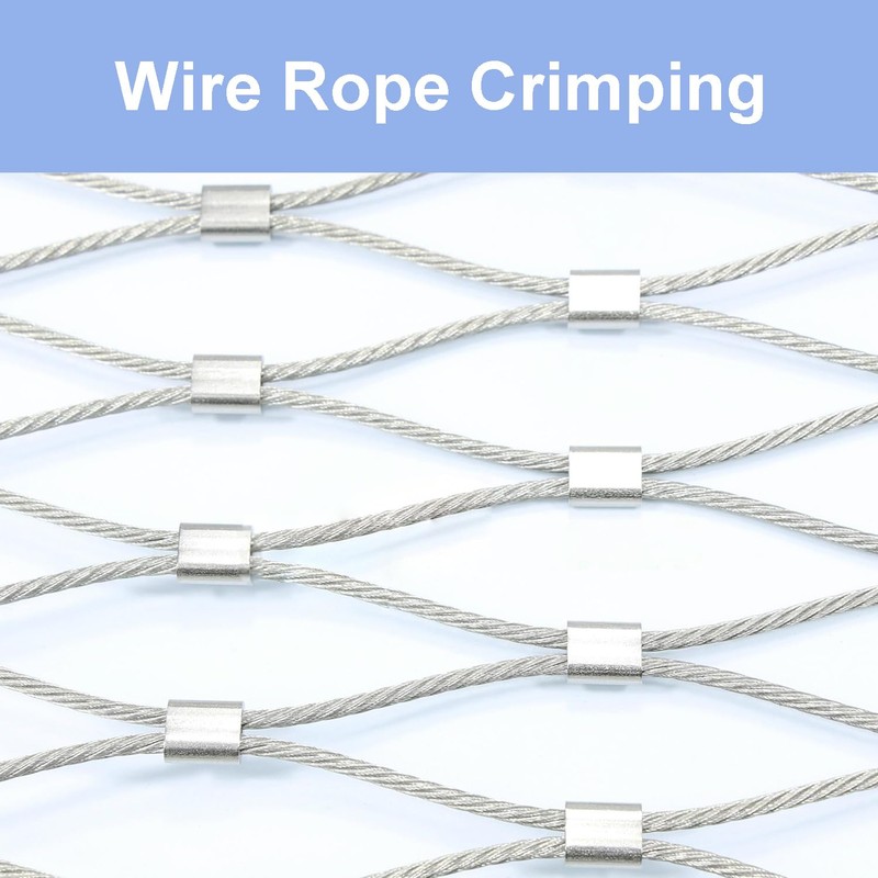 CooBigo 120Pcs 1/8""Cable Crimp Sleeves, Aluminum Wire Rope Crimping Loop