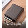 Lubsmuns Slim Wallet Black Men's Mini Wallet with RFID Protection
