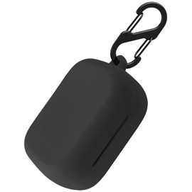Geiomoo Silicone Case Compatible with Skullcandy Grind Fuel, Protective Cover with Carabiner (Black)
