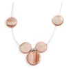 Avalaya Delicate Floating Light Brown Shell Bead Wire Necklace in