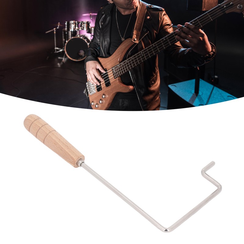 Guitar Hex Wrench Extended 4mm Hex Key Solid Wood Handle