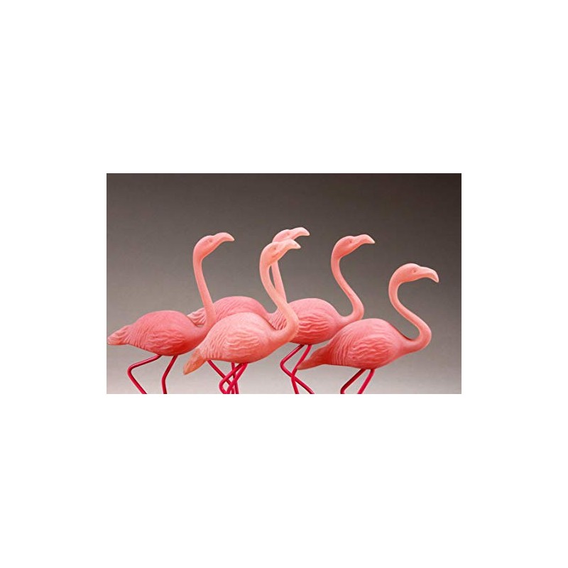 Flamingo Flock Sculpture by John Perry 7in Long Trotting version