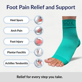 SB SOX Calcetines de compresión para fascitis plantar para mujeres y hombres (1 par), los mejores calcetines de tobillo para alivio de la fascitis plantar, soporte de arco y dolor de pies/talón para uso diario (verde, L)