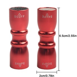 LAKE OF FIRE 3-in-1 Snooker Pool Cue Tips, Cue Tip Stick Shaper Billiard Pool Cue Accessories Tool Scuffer/Aerator (Red)