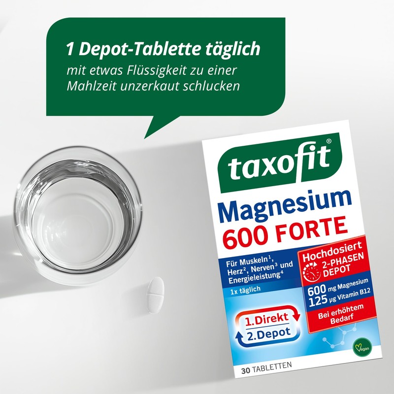 taxofit Magnesium 600 Forte for Muscles, Heart & Energy, 5