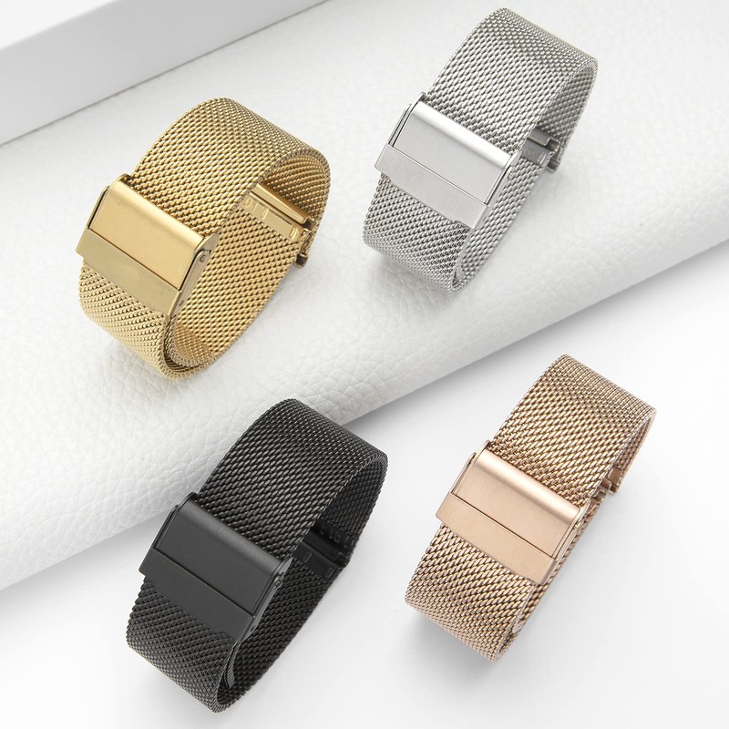 [ＳＥＵＥＲ＼時仕] 時計ベルト クイックリリース 腕時計用ベルト17mm 18mm 19mm 20mm 316L ステンレス鋼 光沢