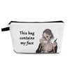 YULUENZE Skeleton Gift Skeleton Gothic Makeup Bag Cute Small Organizer Bag with Zipper This Bag Contains My Face Cosmetic Bag Birthday Gifts for Women Friends