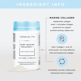 Pure Marine Collagen Powder| Unflavoured Collagen Powder | Marine Collagen | Hydrolysed Collagen for Drinks | (90 g tub)