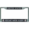 merchant marine academy usma marines military logo chrome license plate frame