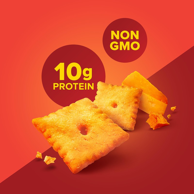 Pure Protein Cheesy Crackers, Cheddar, High Protein Snack, 10G Protein,