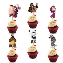 Masa and the Bear CupCake Topper