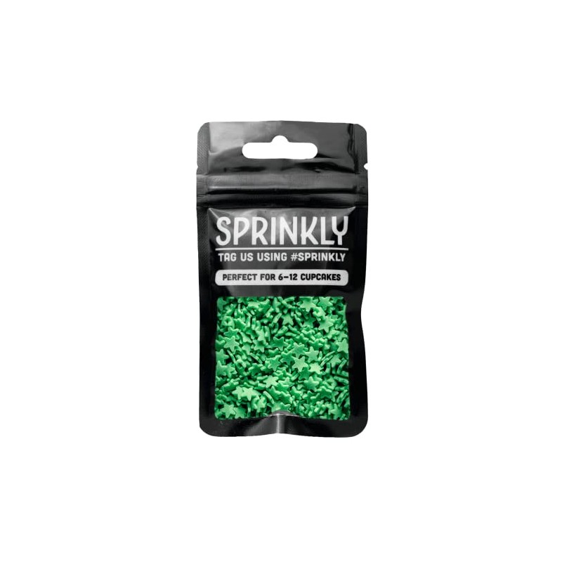 SPRINKLY - Matt Stars - Green - 25g