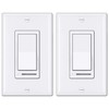 BESTTEN 2 Pack Dimmer Light Switch, Universal Lighting Control, Single