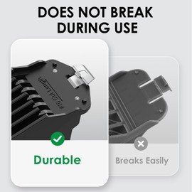 Clipper Guards with Metal Clip,Hair Clipper Accessories for Wahl, 3 Cutting Lengths 1.25 inch, 1.5 inch, 2 inch, Large Trimmer Combs Fits Most Wahl Clippers (Black, 10 12 16)