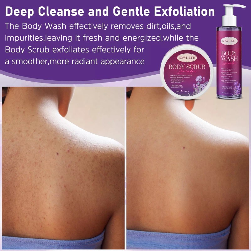 GOWLAVER Lavender Spa Gift Set for Women Bath Body Care