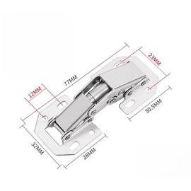 Yiarsky 8 Hinges for Cabinet Doors, Furniture Hinges, Screw Hinges with Spring 90 Degree, Wooden Door Hinges, Cabinet Hinges with 32 Screws for Cabinet Doors, Wooden Doors, Kitchen Cabinet, Drawers