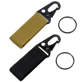 BEPSYOM Pack of 2 Backpack Hanger Buckle Attached with Key Fob, High-Quality Nylon Material with Buckle, multicoloured