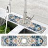 Oriental Blue Turkish Carpet Pattern Sink Faucet Absorbing Mat Sink