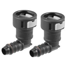 X AUTOHAUX 2 x Fuel Line Quick Release 90 Degree Fuel Line Connector Hose Coupling for 12 mm to 1/2 Inch Nylon Pipe