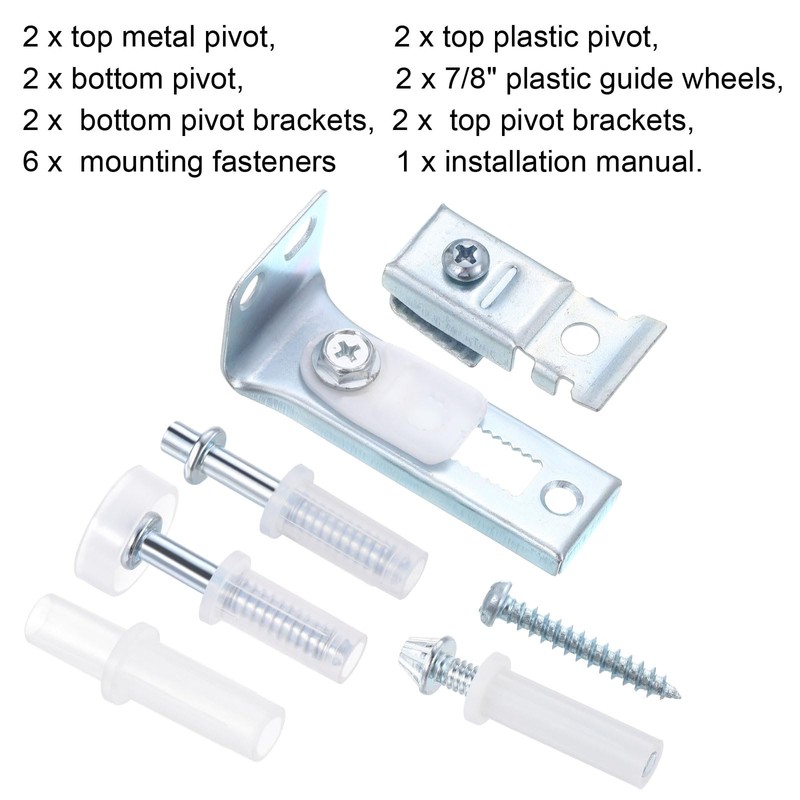 sourcing map Bifold Door Fitting Repair Kit, 2-Pack Bi-fold Sliding