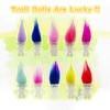 20pcs Luminous Mini Troll Dolls Glow in The Dark Vintage