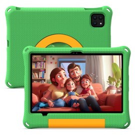 CALLSKY-NOTE Kids Tablet 10.9 Inch Tablet for Kids Android 14 Octa-Core 128GB Toddler Tablet with Protective Case WiFi Children Tablet with Parental Control, Dual Camera, Bluetooth 5.4, Green